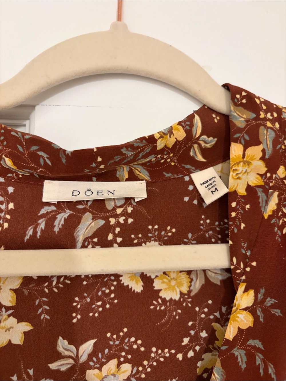 ALTERED NWOT Doen Blossom Dress in Cherrywood Winding Vine Floral Sz M - Picture 5 of 8